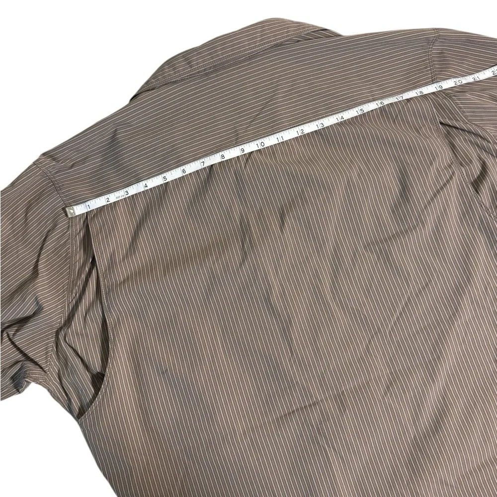 The North‎ face Mens XL Vented Nylon Roll Up Pinstripe Shirt